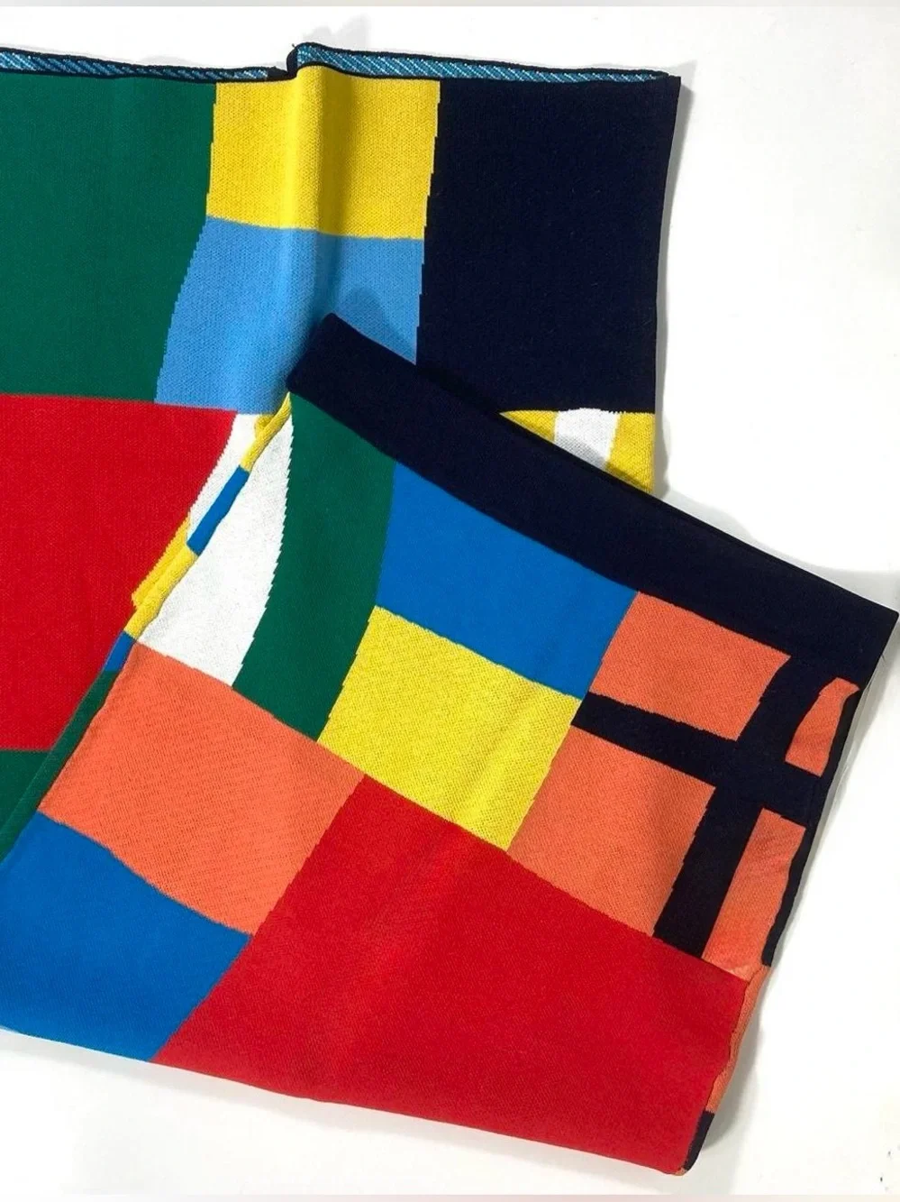 Staud Karina Knit Midi Skirt Sails Up Medium NEW Geometric Colorblock
